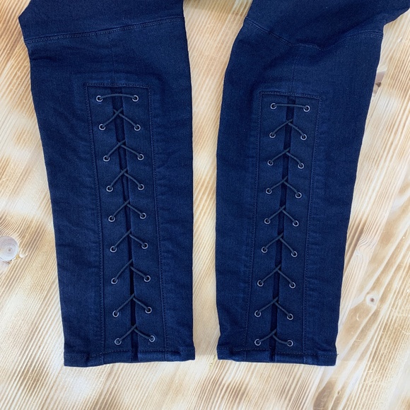 Rag & Bone Devi Midnight Blue Lace-Up Skinny Jeans Sz 29 - Picture 9 of 15